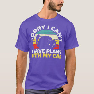 Camiseta Desculpe, não posso ter planos com meu gato para o