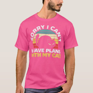 Camiseta Desculpe, não posso ter planos com meu gato para o