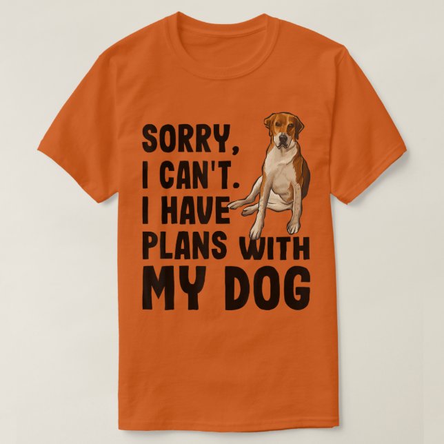 Camiseta Desculpe, Não Posso Ter Planos Com Meu Inglês (Frente do Design)