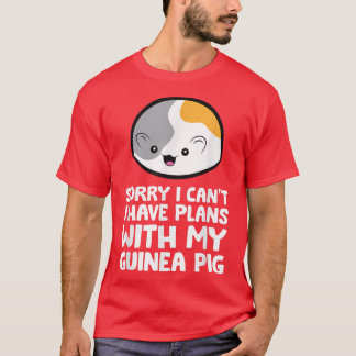 Camiseta Desculpe, não posso ter planos com meu porco guine