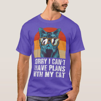Camiseta Desculpe, não posso ter planos com meus gatos Lega