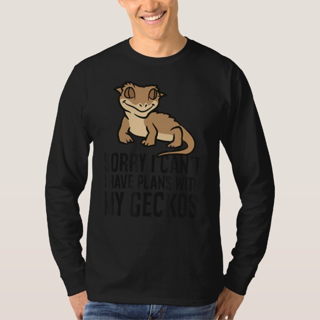 Camiseta Desculpe, não posso ter planos com meus lagartos (Frente)