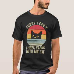 Camiseta Desculpe, não posso ter planos com minha gata
