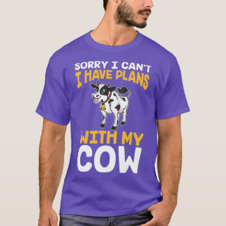 Camiseta Desculpe, Não Posso Ter Planos Com Minhas Vacas