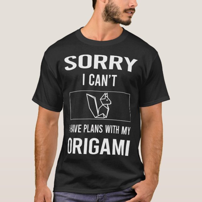 Camiseta Desculpe, não sei fazer origami (Frente)