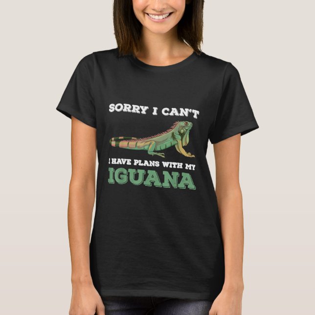 Camiseta Desculpe não ter planos com minha Iguana Iguana M (Frente)