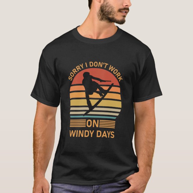 Camiseta Desculpe, não trabalho com ventos - Kitesurfing (Frente)