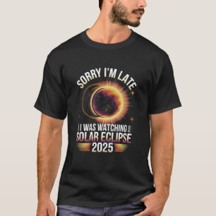 Camiseta Desculpe o atraso, estava assistindo eclipse solar
