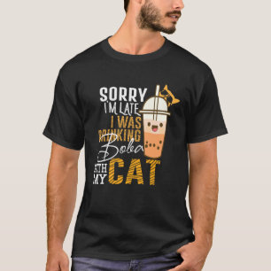 Camiseta Desculpe o Atraso Estava Bebendo Boba Com o Meu Ga