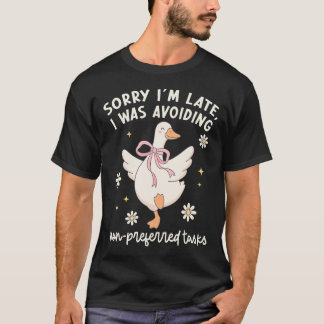 Camiseta Desculpe o atraso, estava evitando tarefas não pri