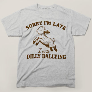 Camiseta Desculpe o Atraso Estava Me Demorando Cordeiro