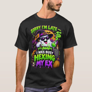 Camiseta Desculpe o Atraso, Estava Ocupada Lançando Feitiço