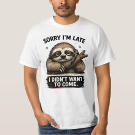 Camiseta Desculpe o Atraso, Não Queria Vir – Preguiça Diver
