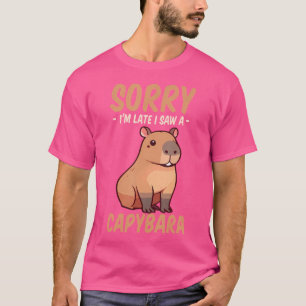 Camiseta Desculpe O Atraso Que Vi Uma Capybara