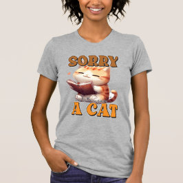 Camiseta Desculpe o atraso, vi um gato