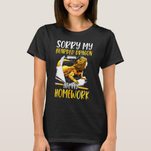Camiseta Desculpe O Meu Dragão De Mão Comeu O Meu Pet De Mã
