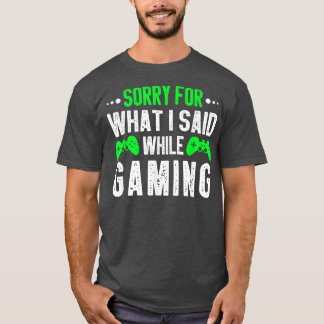 Camiseta Desculpe O Que Eu Disse Enquanto Jogava Vintage En