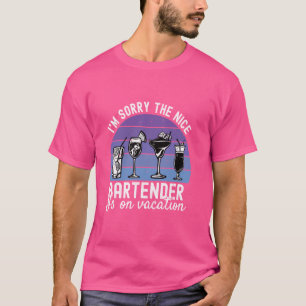 Camiseta Desculpe, O Simpático Barman Está De Férias Engraç