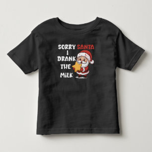 Camiseta Desculpe Papai Noel Eu Bebi O Leite