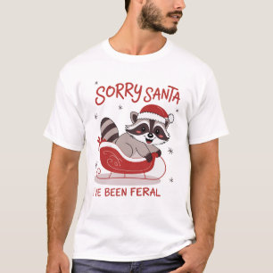 Camiseta Desculpe Papai Noel, Eu Fui Feral Piada de Natal