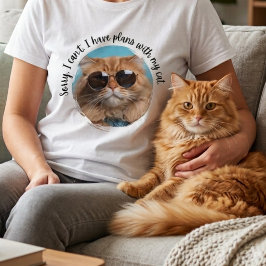 Camiseta Desculpe Planos Com Gato Gatos Mãe Design Original