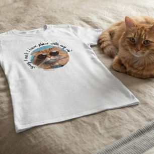 Camiseta Desculpe Planos Com Gato Gatos Mãe Design Original