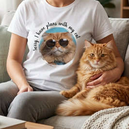 Camiseta Desculpe Planos Com Gatos Mãe Design Original
