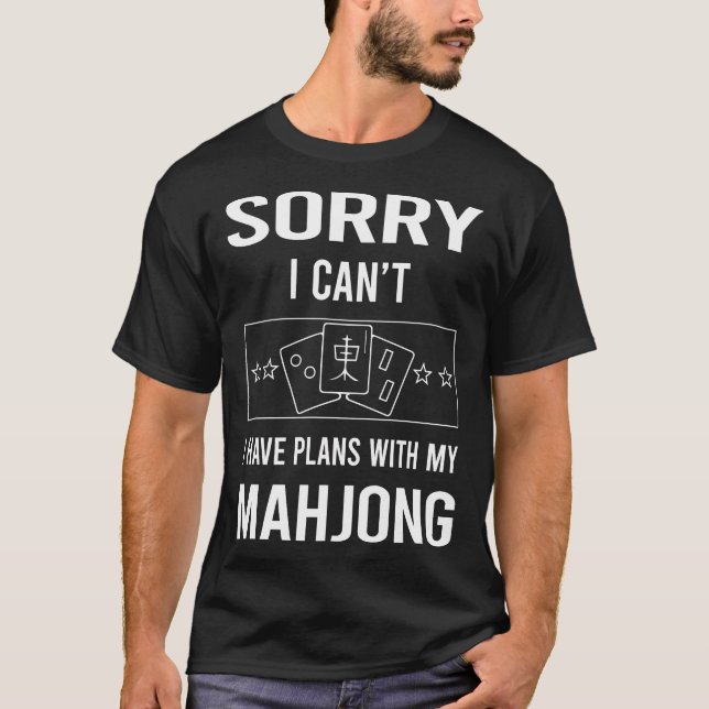 Camiseta Desculpe Por Não Chamar Mahjong Majong Mah Jong Ma (Frente)