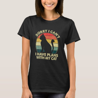 Camiseta Desculpe, Posso Ter Planos Com Meu Gato Garotas G