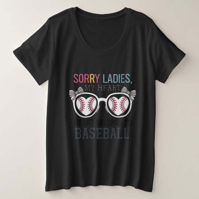 Camiseta Desculpe Senhoras Baseball Love Design (Frente do Design)