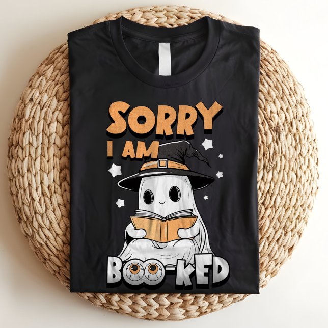 Camiseta Desculpe, sou Bookworm Bookworm Halloween Ghost Bo (Criador carregado)