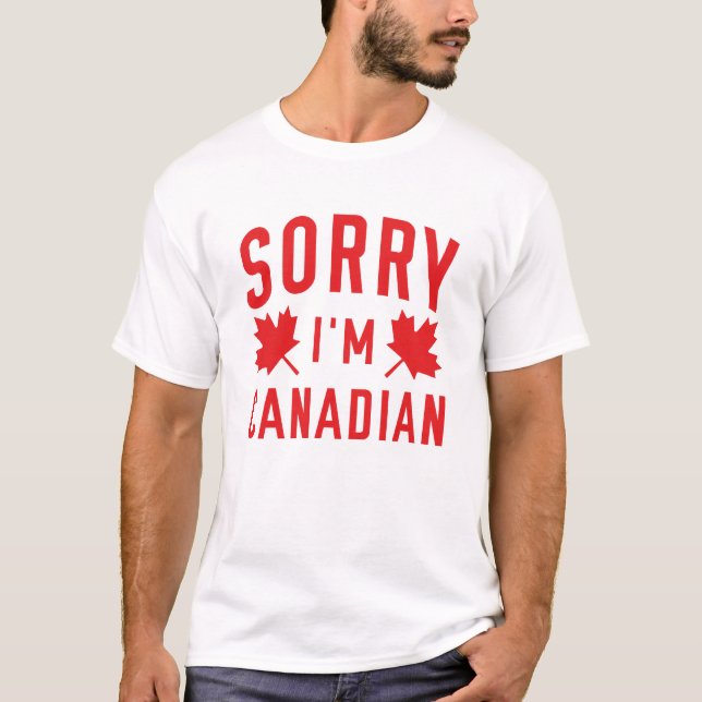Camiseta Desculpe, sou canadense (Frente)