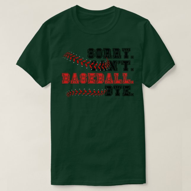 Camiseta Desculpe, Tchau De Baseball 23 (Frente do Design)