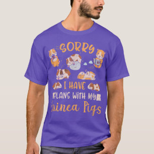 Camiseta Desculpe, Tenho Planos Com Os Porcos Da Minha Guin