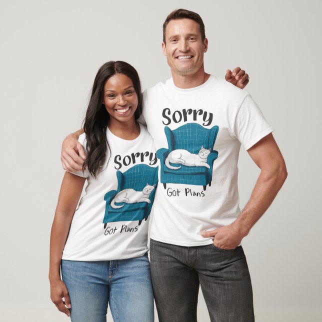 Camiseta Desculpe, tenho planos Presente engraçado para ama (Unissex)