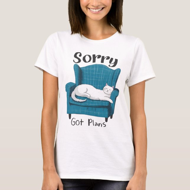 Camiseta Desculpe, tenho planos Presente engraçado para ama (Frente)