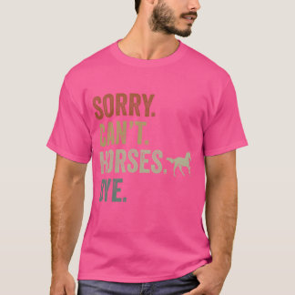 Camiseta Desculpem Cavalos Cantes Tchau Lustiges Cowboy ret