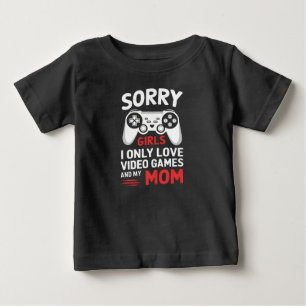 Camiseta Desculpem Garotas Eu Só Amo Video Games E Minha Mã