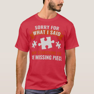 Camiseta Desculpem O Que Eu Disse Quebra-cabeça Quebra-cabe