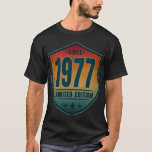 Camiseta Desde 1977 Edição Limitada Vintage Retro Pôr do So