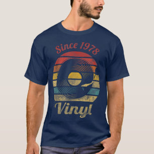 Camiseta Desde 1978, Vinyl Retro Record Vintage Music 2846