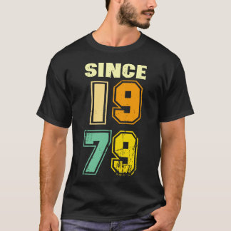 Camiseta Desde 1979 estilo retro do vintage do aniversário