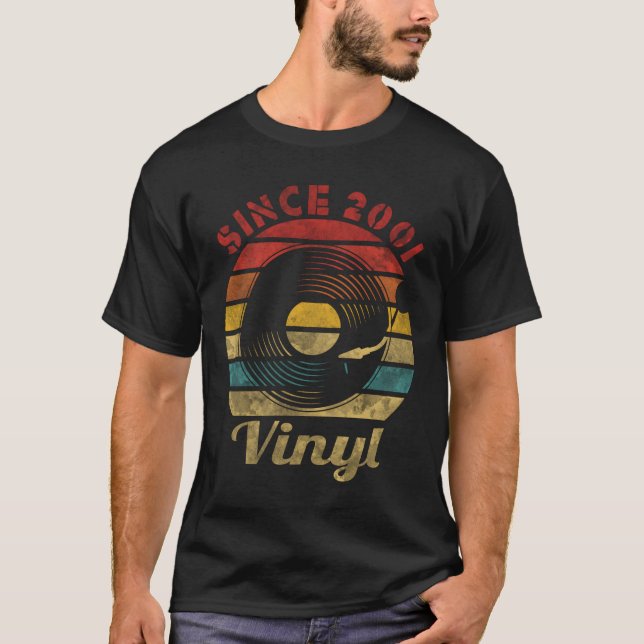 Camiseta Desde 2001 Coletor de Discos de Vinil Música (Frente)