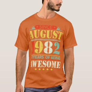 Camiseta Desde Agosto De 1982 Feliz Aniversário, 38 Anos De