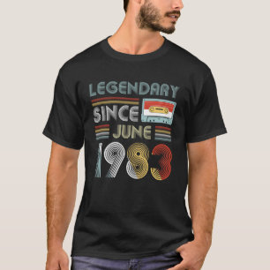 Camiseta Desde junho de 1983 vintage legendário do