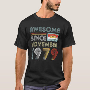 Camiseta Desde novembro de 1979 aniversário de 40 anos