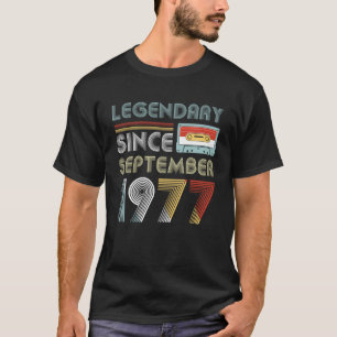 Camiseta Desde setembro de 1977 vintage legendário do
