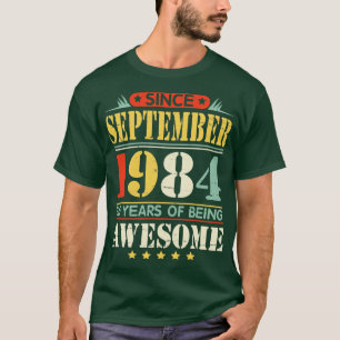Camiseta Desde Setembro De 1984 Feliz Aniversário Para Papa