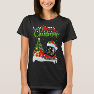 Camiseta Desdecoração de Natal em Pele de Gelo Natal em Pé