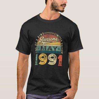 Camiseta Desdecorações de aniversário de 30 anos maio de 19